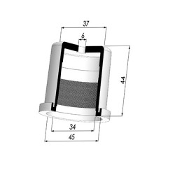 Tulip sleeve - Øout. 45MM - Øint. 34MM - H 44MM
