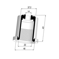 Tulip sleeve - Øout. 46MM - Øint. 33MM - H 49MM