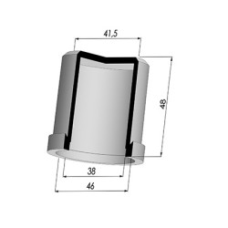 Tulip sleeve - Øout. 46MM - Øint. 38MM - H 48MM