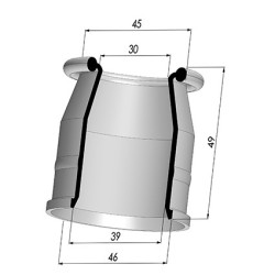 Tulip Sleeve - OD 46 mm - ID 39 mm - H 49 mm