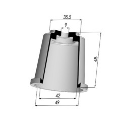 Tulip Sleeve - OD 49 mm - ID 42 mm - H 48 mm