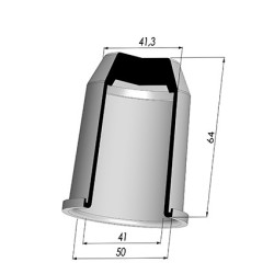 Tulip Sleeve - OD 50 mm - ID 41 mm - H 64 mm