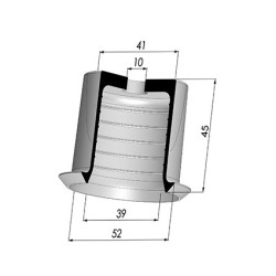 Tulip Sleeve - OD 52 mm - ID 39 mm - H 45 mm