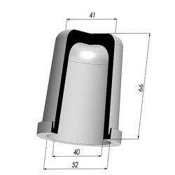 Tulip Sleeve - OD 52 mm - ID 40 mm - H 66 mm