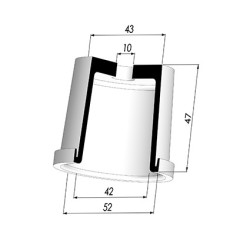 Tulip Sleeve - OD 52 mm - ID 42 mm - H 47 mm
