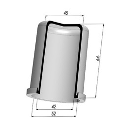 Tulip Sleeve - OD 52 mm - ID 42 mm - H 66 mm