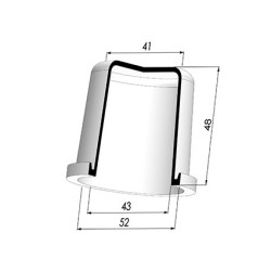Tulip Sleeve - OD 52 mm - ID 43 mm - H 48 mm