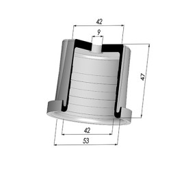 Tulip Sleeve - OD 53 mm - ID 42 mm - H 47 mm