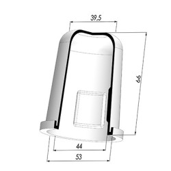 Tulip Sleeve - OD 53 mm - ID 44 mm - H 66 mm