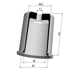 Tulip Sleeve - OD 54 mm - ID 45 mm - H 63 mm