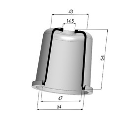 Tulip Sleeve - OD 54 mm - ID 47 mm - H 53 mm