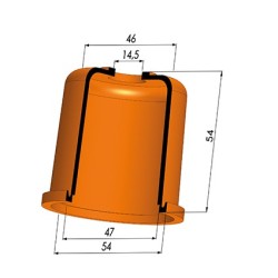 Tulip Sleeve - OD 54 mm - ID 47 mm - H 53 mm
