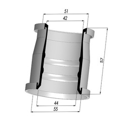 Tulip Sleeve - OD 55 mm - ID 45 mm - H 57 mm