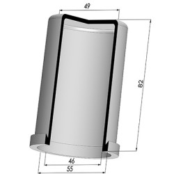 Tulip Sleeve - OD 55 mm - ID 46 mm - H 82 mm