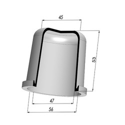 Tulip Sleeve - OD 56 mm - ID 47 mm - H 53 mm