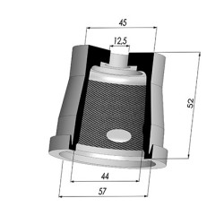 Tulip Sleeve - OD 57 mm - ID 44 mm - H 52 mm