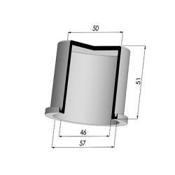 Tulip Sleeve - OD 57 mm - ID 46 mm - H 51 mm