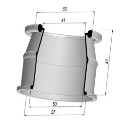 Tulip Sleeve - OD 57 mm - ID 50 mm - H 47 mm