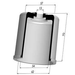 Tulip Sleeve - OD 62 mm - ID 54 mm - H 70 mm