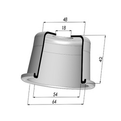 Tulip Sleeve - OD 64 mm - ID 54 mm - H 42 mm