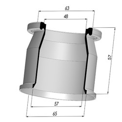 Tulip Sleeve - OD 65 mm - ID 57 mm - H 57 mm