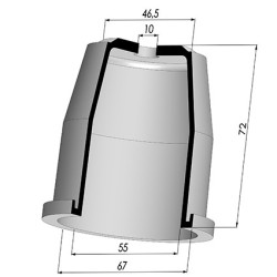 Tulip Sleeve - OD 67 mm - ID 55 mm - H 72 mm