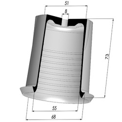 Tulip Sleeve - OD 68 mm - ID 55 mm - H 73 mm