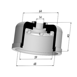 Tulip Sleeve - OD 68 mm - ID 59 mm - H 40 mm