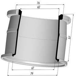 Tulip Sleeve - OD 79 mm - ID 67 mm - H 57 mm