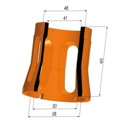 Tulip Sleeve - OD 58 mm - ID 50 mm - H 60 mm