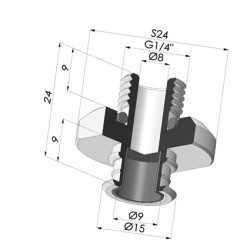 Separable Male Fitting 1/4G - with Filter