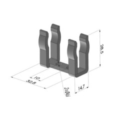Brackets for ejectors series VM - 2xØ4.6MM
