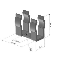 Brackets for ejectors series VM - 2xØ4.6MM