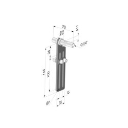 Kit 2 attachments for series RA - Adjustment 100 mm