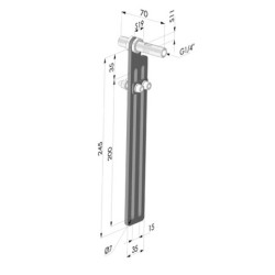 Kit 2 attachments for series RA - Adjustment 200 mm