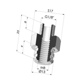 Separable Male Fitting G1/8"