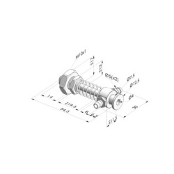 Spring Plunger Series ERC AP - Z 19.5 mm - Radial Connection