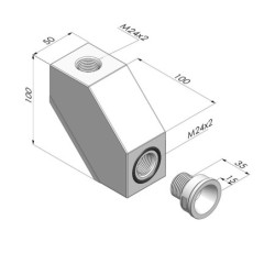 Adaptor for cabinet cooler series CLIM