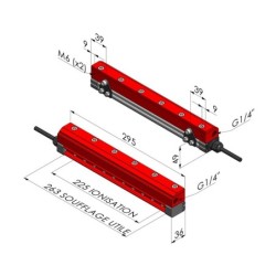 Ionizing Air Knife Series RA ION 225 - L 295 mm