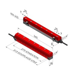 Ionizing Air Knife Series RA ION 275 - L 345 mm