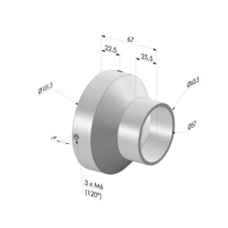 Reducing adapter for air amplifier series AA 025