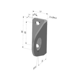 Flange mounting for nozzle G1/4"