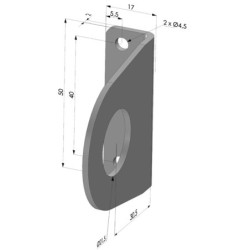 Flange mounting for nozzle G1/2"
