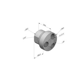 Adaptor 1 G3/8" input - 3 G1/4" output