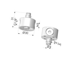 Bernoulli Suction Cup - Ø 30 mm
