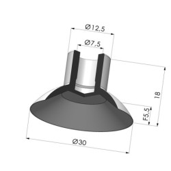 Manual cup series VM, Ø 30 mm