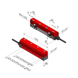 Ionizing Air Knives Series RA ION 125 - L 195MM