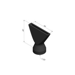 Flat End Piece - Ø25mm