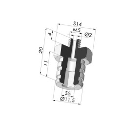 Separable Male Fitting M5