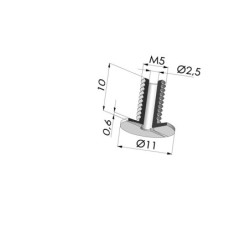Screw M5 - Head Ø 11 mm - L 10 mm